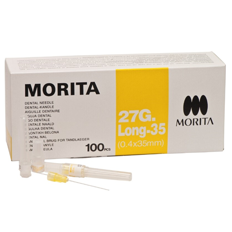 J. Morita Disposable Dental Needles, 27gm-35mm, 100pcs/box